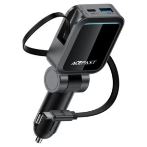 ACEFAST B26 60W Car Charger with Retractable USB-C Cable