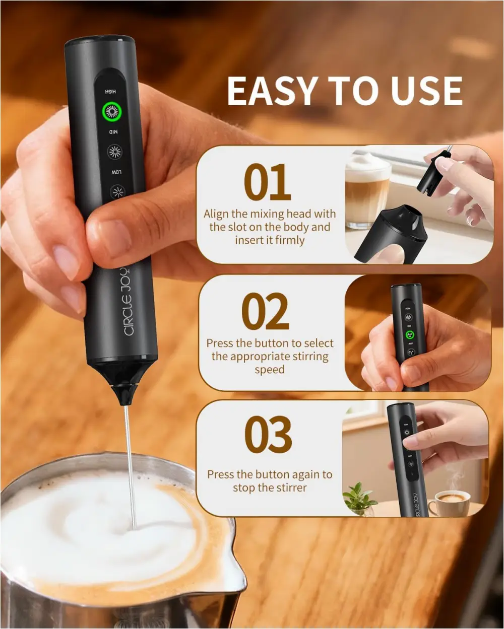 CIRCLE JOY Milk Frother