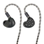KEFINE Arnar IEM accessories including silver-plated cable, tuning nozzles, ear tips, carrying case and modular plugs