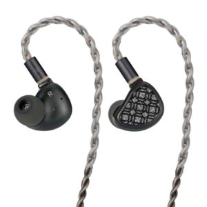 KEFINE Arnar IEM accessories including silver-plated cable, tuning nozzles, ear tips, carrying case and modular plugs