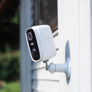 Meari N1 3MP outdoor smart WiFi security camera mounted on wall