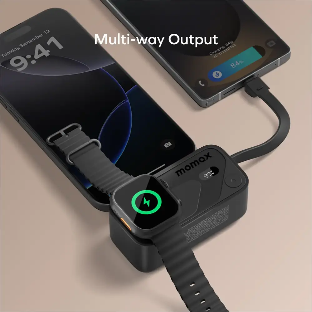 Momax 1-Power X Pro Mini⁺ 5000mAh Integrated Foldable USB-C Plug Momax Integrated Plug Power Bank