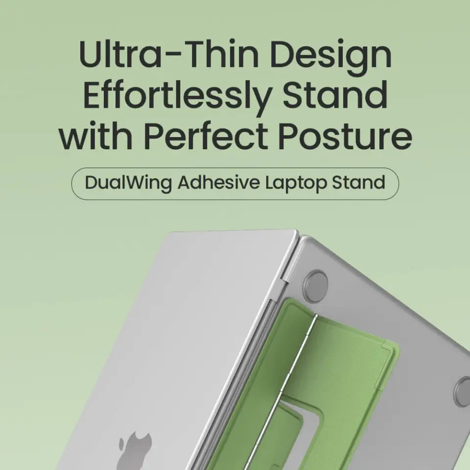 Nillkin DualWing Adhesive Laptop Stand with high-carbon steel hinge tested for 8000 opening and closing cycles