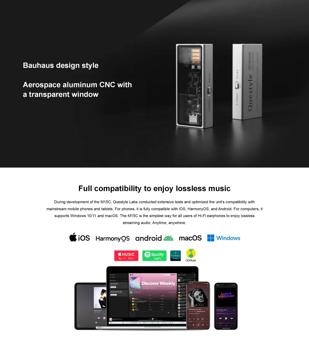 Questyle M15C USB-C DAC Headphone Amplifier