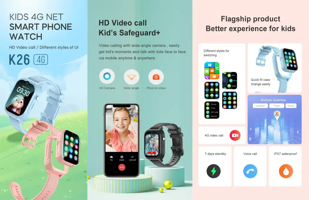VALDUS VK26 Kids Android Smartwatch VALDUS VK26 Kids Smartwatch with 4G video call and safety features