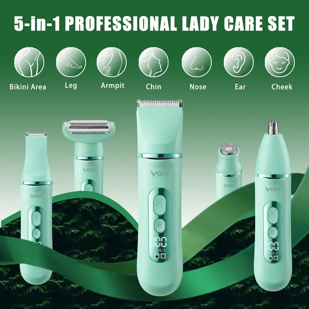 VGR V-763 5-in-1 Electric Shaver & Epilator for Women VGR V-763 5-in-1 Electric Shaver & Epilator for Women