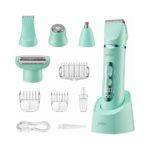 VGR V-763 5-in-1 women’s grooming kit in green with trimming attachments and accessories