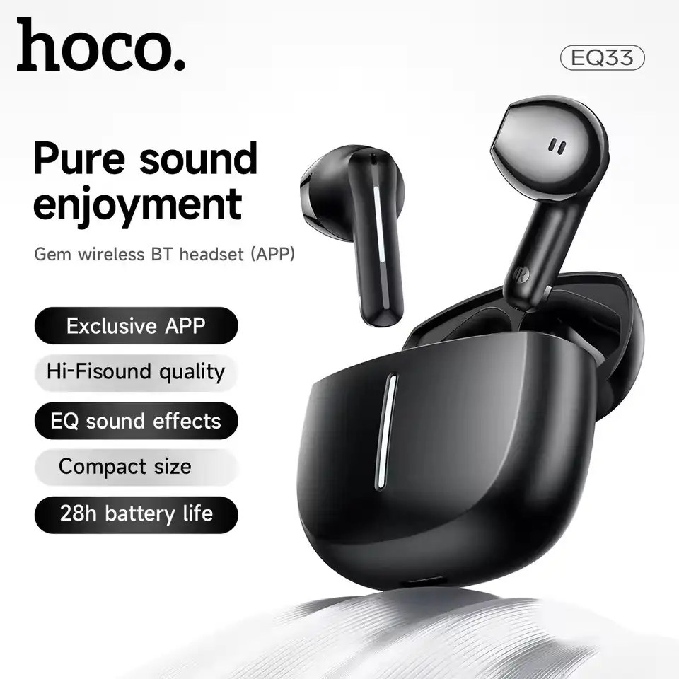 HOCO EQ33 Gem True Wireless Earbuds Bluetooth 5.4 HOCO EQ33 Gem True Wireless Earbuds with Smart App Control