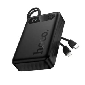 Hoco J171A Power Bank with Built-in USB-C and Lightning Cables