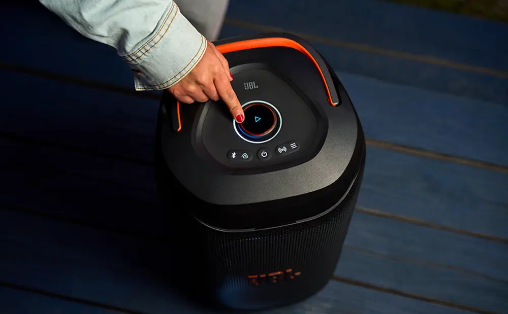 JBL PartyBox 130 Portable Bluetooth Speaker with AI Sound Boost, Futuristic Lightshow and 15-Hour Playtime