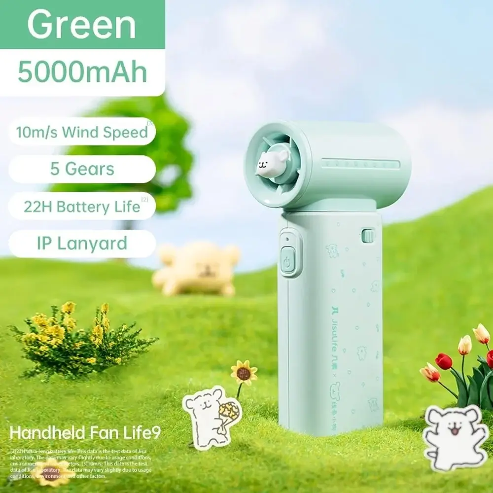 JISULIFE Life9 Maltese Edition Handheld Fan Green JISULIFE Life9 Maltese Edition Handheld Fan Green