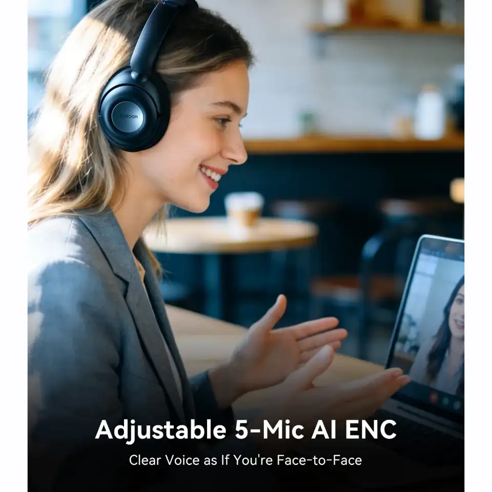 JOYROOM JR-JH3 Hybrid ANC Wireless Headphones JOYROOM JR-JH3 5-Mic AI ENC Over-Ear Headphones