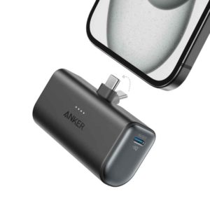 Anker Nano A1653 5000mAh 22.5W Black Stone power bank with foldable USB-C connector