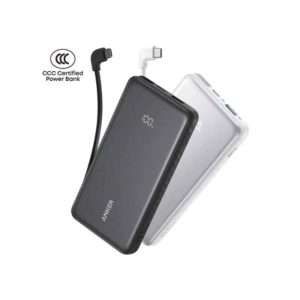Anker Zolo A110D 10000mAh 22.5W power bank in Black and White with built-in USB-C cables