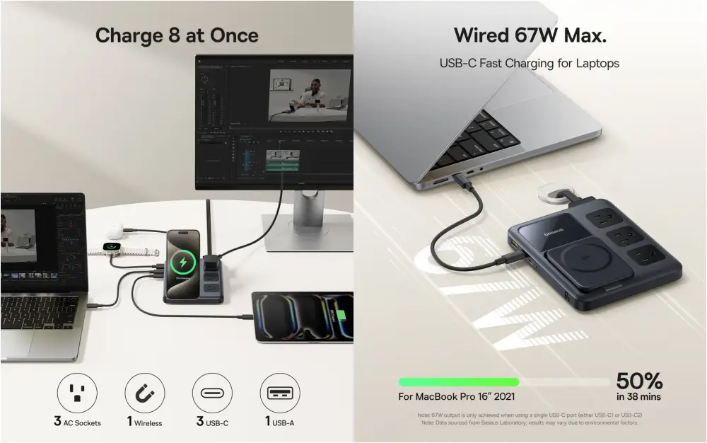 Baseus Nomos charging station with 67W USB-C fast charging 3 baseus-nomos-qi2-15w-magnetic-wireless-charger.webp