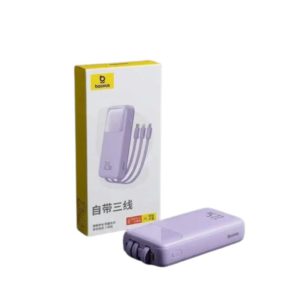 Baseus PPMD2-10 10000mAh Power Bank with 3 Built-in Cables Purple