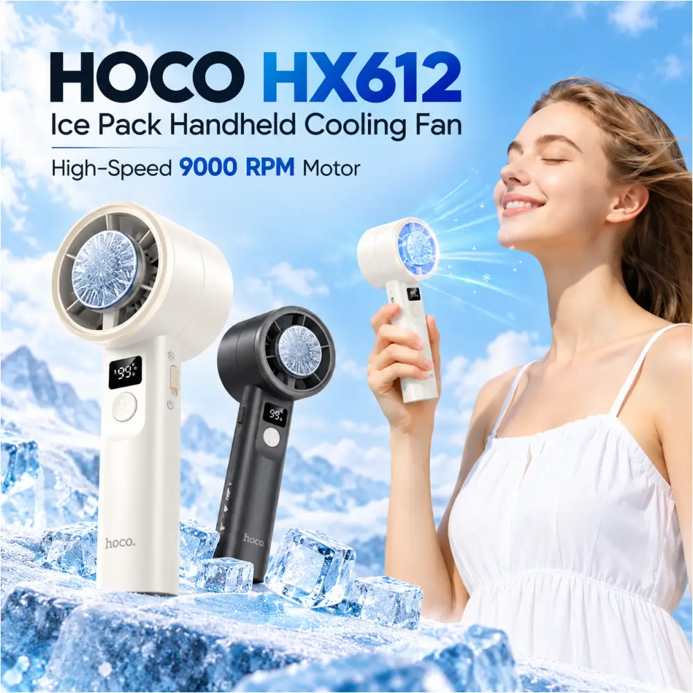 HOCO HX612 fan with thermoelectric cooling panel