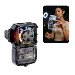 MEMO DL23 Phone Cooler for Gaming and Live Streaming with RGB Cooling Fan