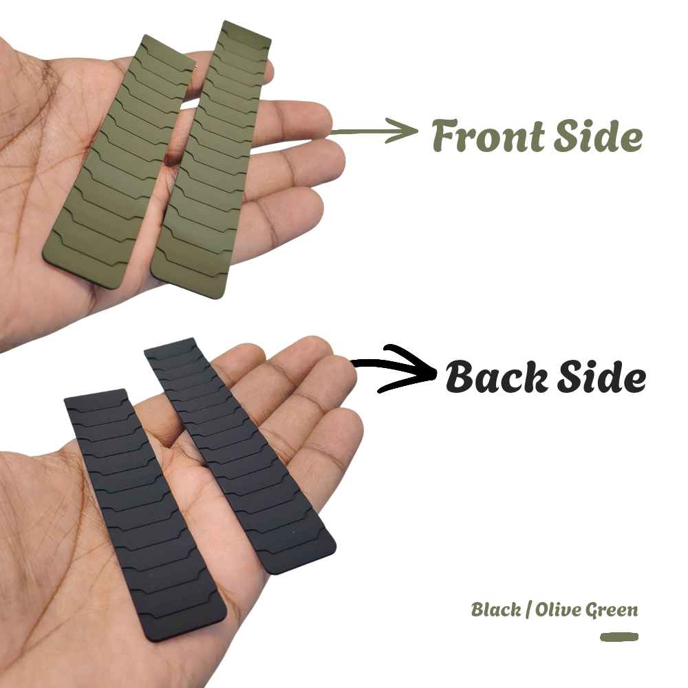 RidgeFlex 22mm Reversible Magnetic Watch Strap – Black / Olive Green