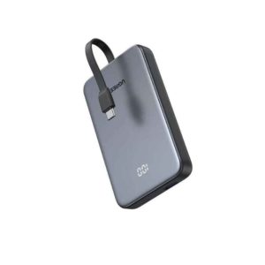 UGREEN PB526 10000mAh Power Bank with Built-in USB-C Cable Grey